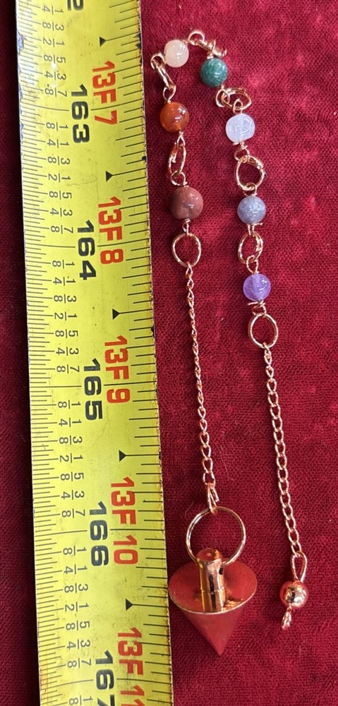 Copper pendulum with  Chakra Chain