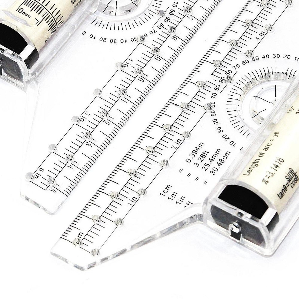 Parallel Rolling Ruler Portable 6 inch Versatile for Artists Math Designers