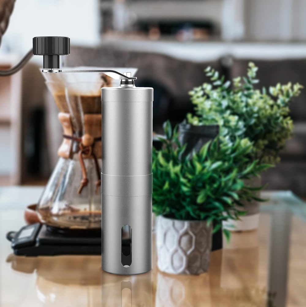 Manual Coffee Grinder with Ceramic Grinding Core, Adjustable Coarseness Settings