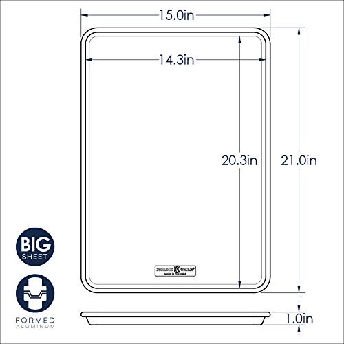 Naturals Big Baking Sheet 2 Pack Silver Big Sheet
