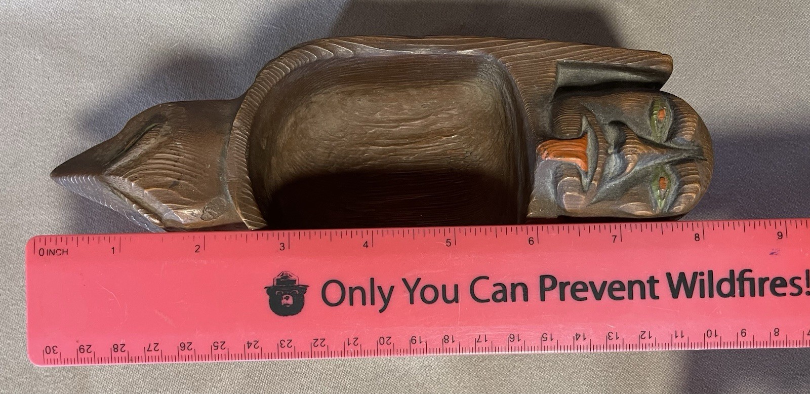 Antique Northwest Coast Carved Reproduction Grease Bowl, Estate Collection