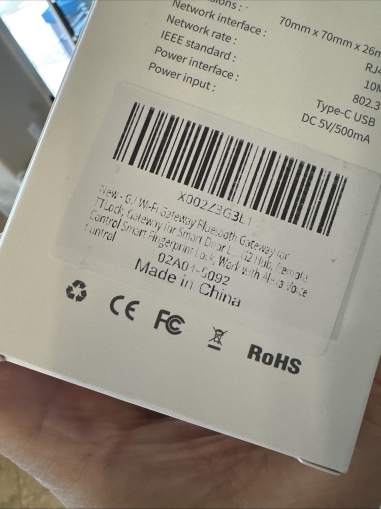 G2 Gateway Smart Lock WiFi Remote Control Bluetooth Lock DD & TT Lock App 2.4