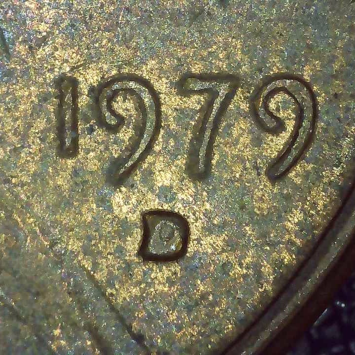 1979 D Lincoln Penny error repunched mintmark