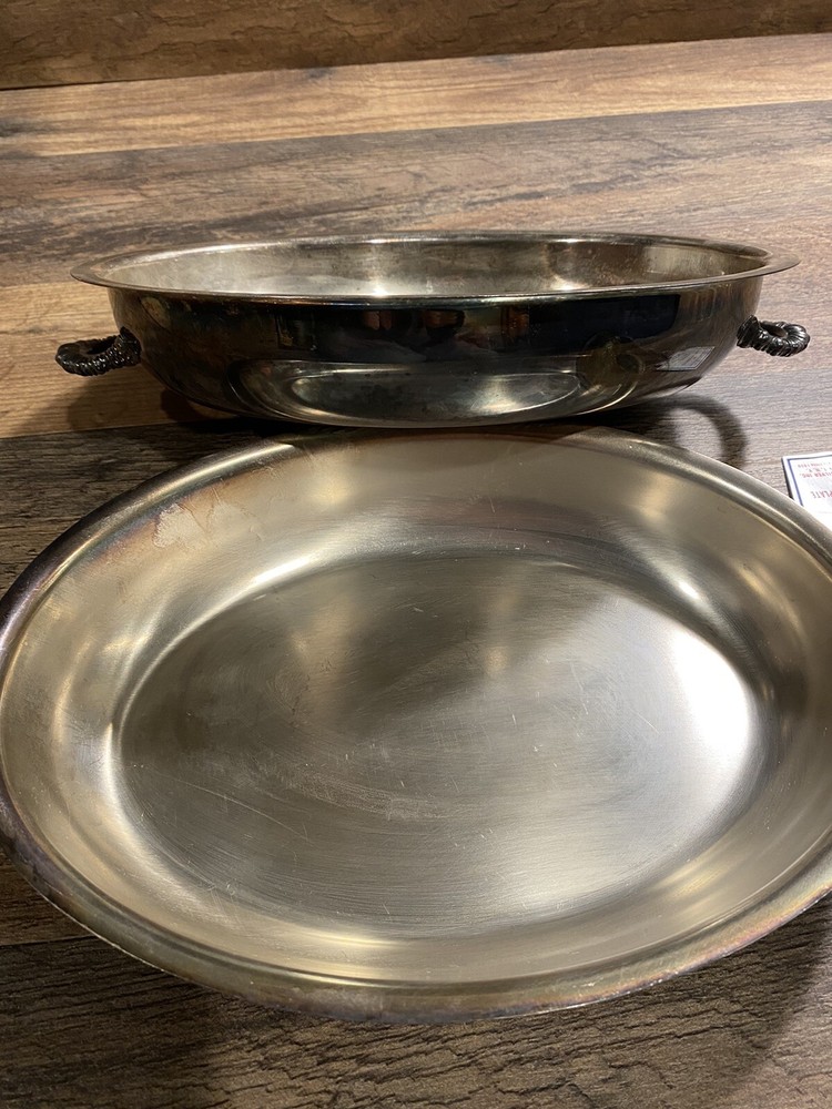 Ketstoneware Silver Plate Covered Serving Casserole Dish