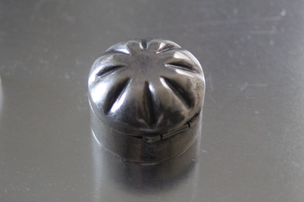 Extremely rare Taxco SIGNED PHP 1950s snuff pill box