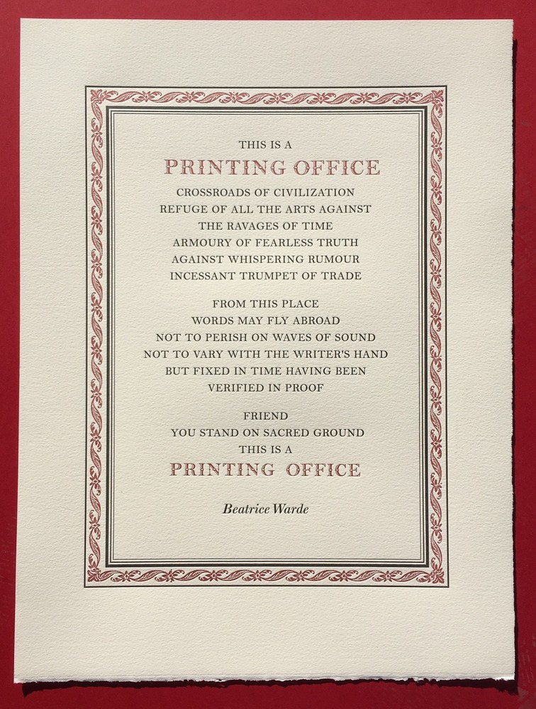 This Is a Printing Office poster