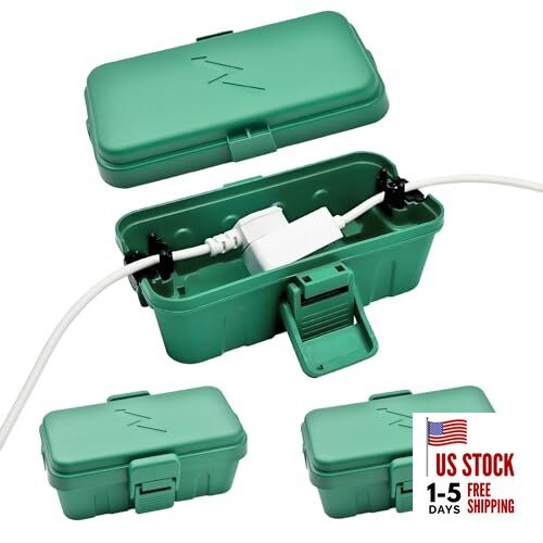 3PCS Small Weatherproof Electrical Connection Box(Inner Green