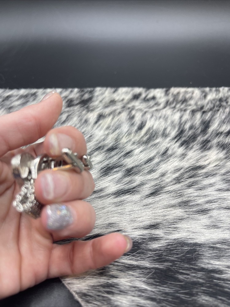 Vintage Cufflinks Wrap Around Silvertone #Q52