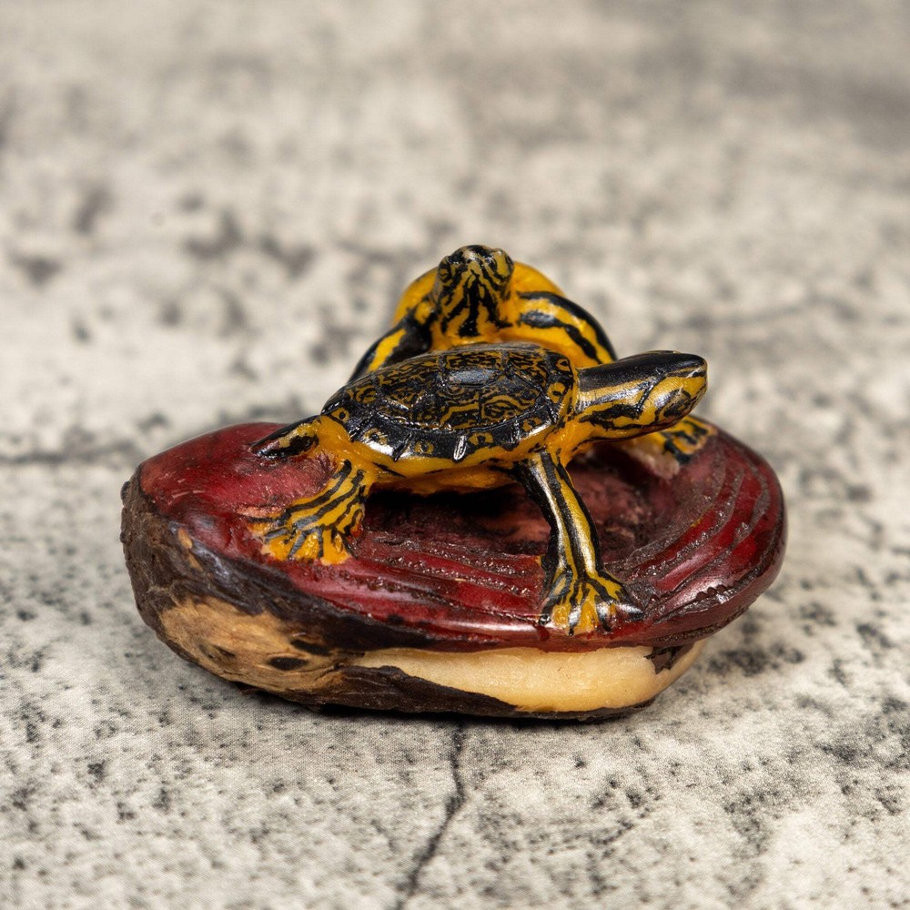Double Turtle Tortoise Tagua Carving