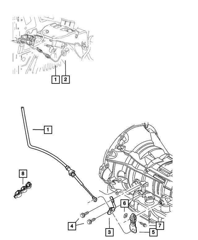 Genuine Mopar Gearshift Control Cable 68298551AB