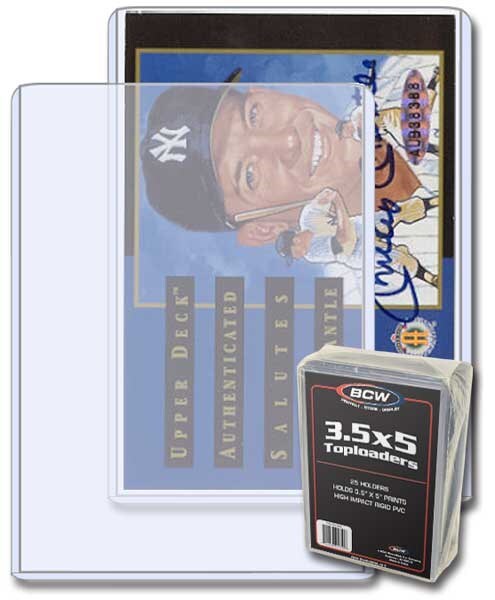 25 BCW 3.5 x 5 Postcard Photo Rigid Plastic Topload Holders 3.5x5 hard protector