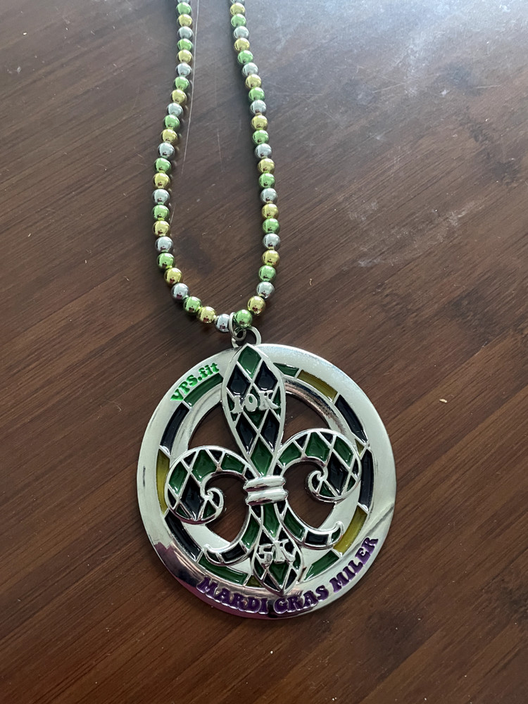 Virtual Pace Series Mardi Gras 10K Running Medal