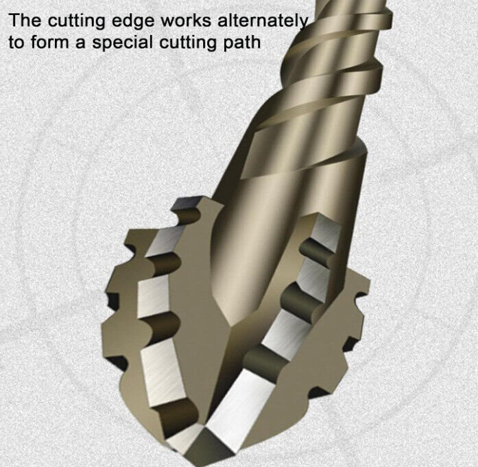 New Four-Flute Sawtooth Eccentric Drill Bit, Cozy Hoome Efficient Drill Bits US