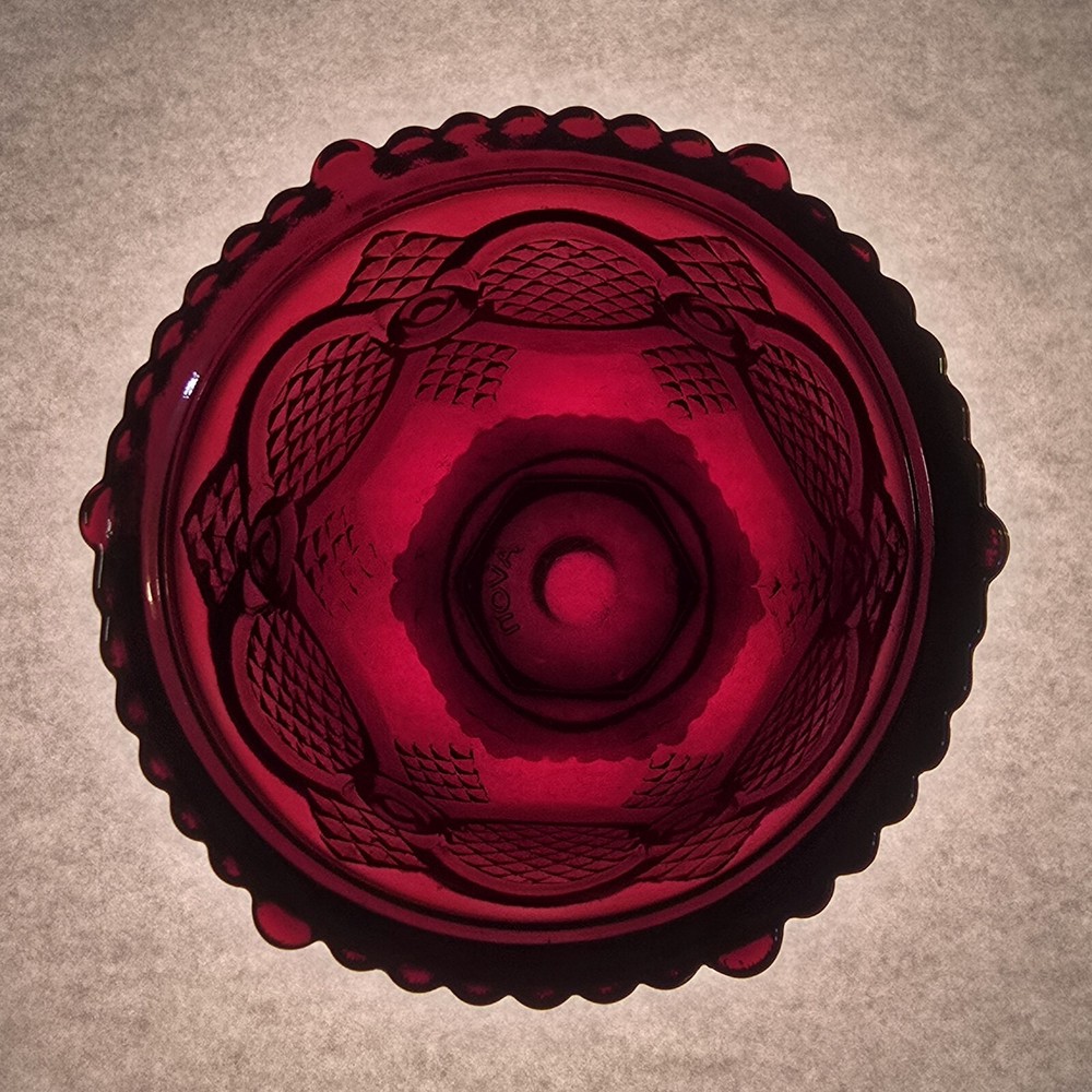 Avon 1876 Cape Cod Ruby Red Collection Goblet / Altar Chalice 6 0z Capacity