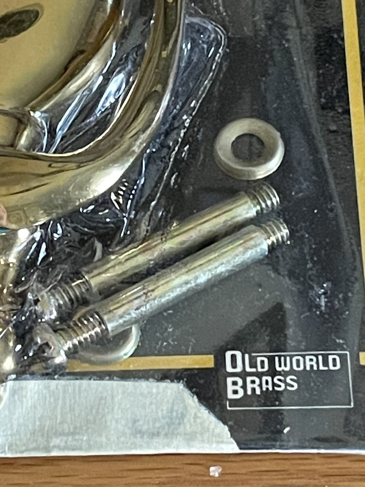 Old World Brass - Solid Brass Door Knocker - Open Package - 6 inch by 3 inch