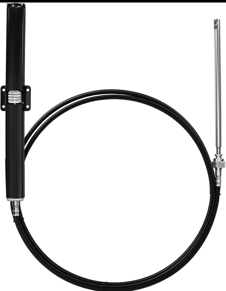 Boat Steering Cable SSC13416 Rack Pinion Mechanical 16ft Back Mount Single Cable