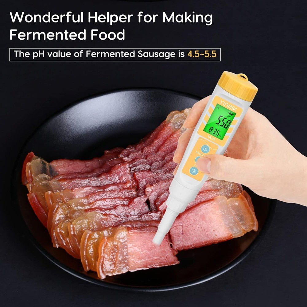 Digital pH Meter for Food Soil and Fermentation Waterproof pH Tester