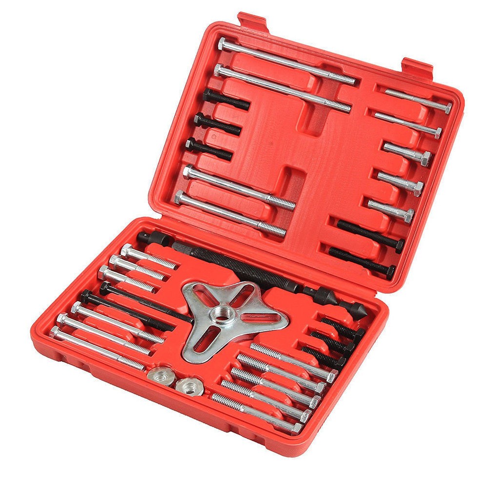 45pc Harmonic Balancer Kit Gear Puller Set Steering Wheel Crankshaft Auto Tools