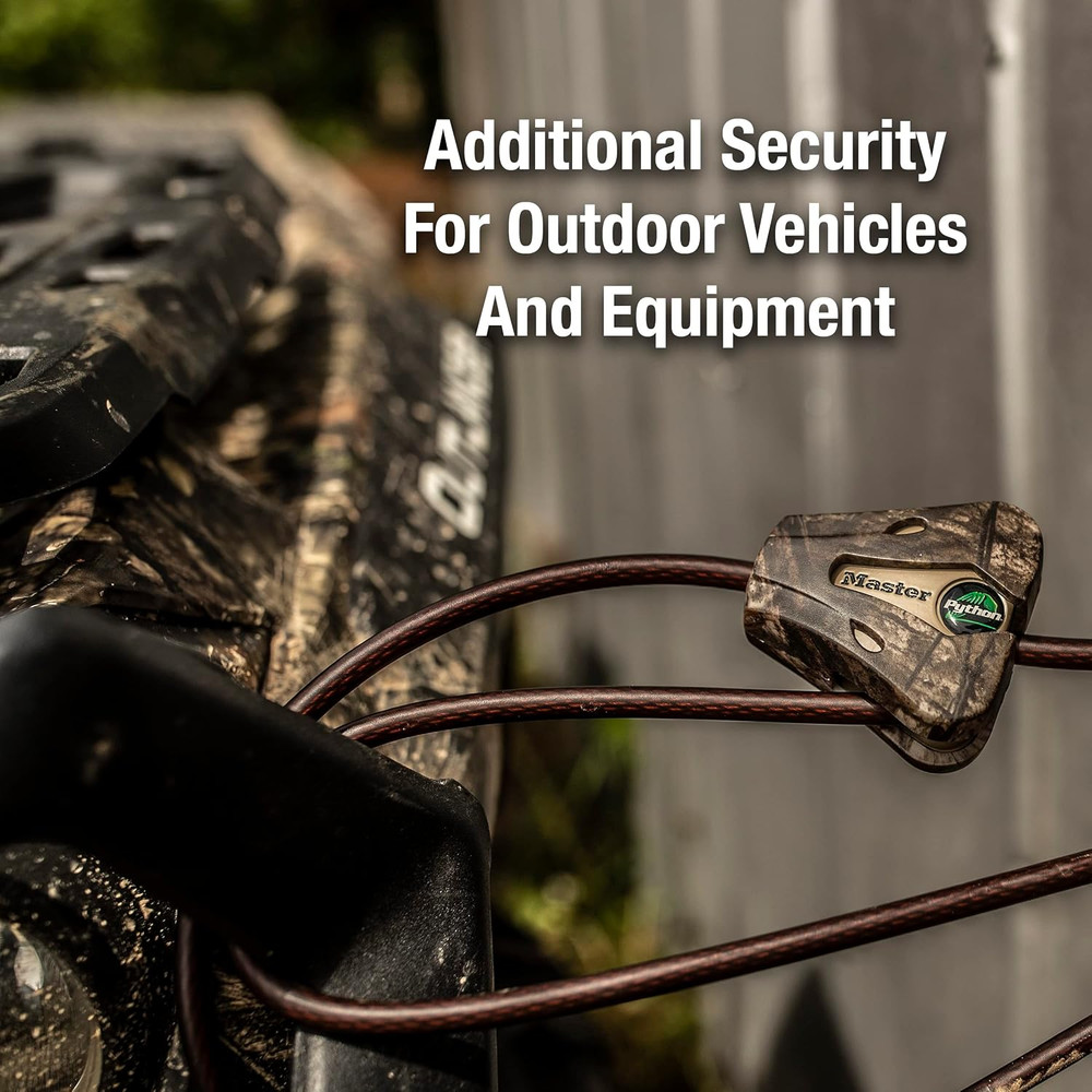 Cable Lock, Python Adjustable Keyed Cable Lock, 6 Ft. Long Cable, 2 Pack Mossy O