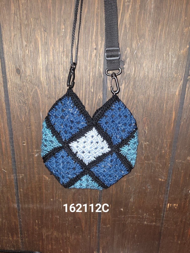 Handmade Crochet Granny Square Purse