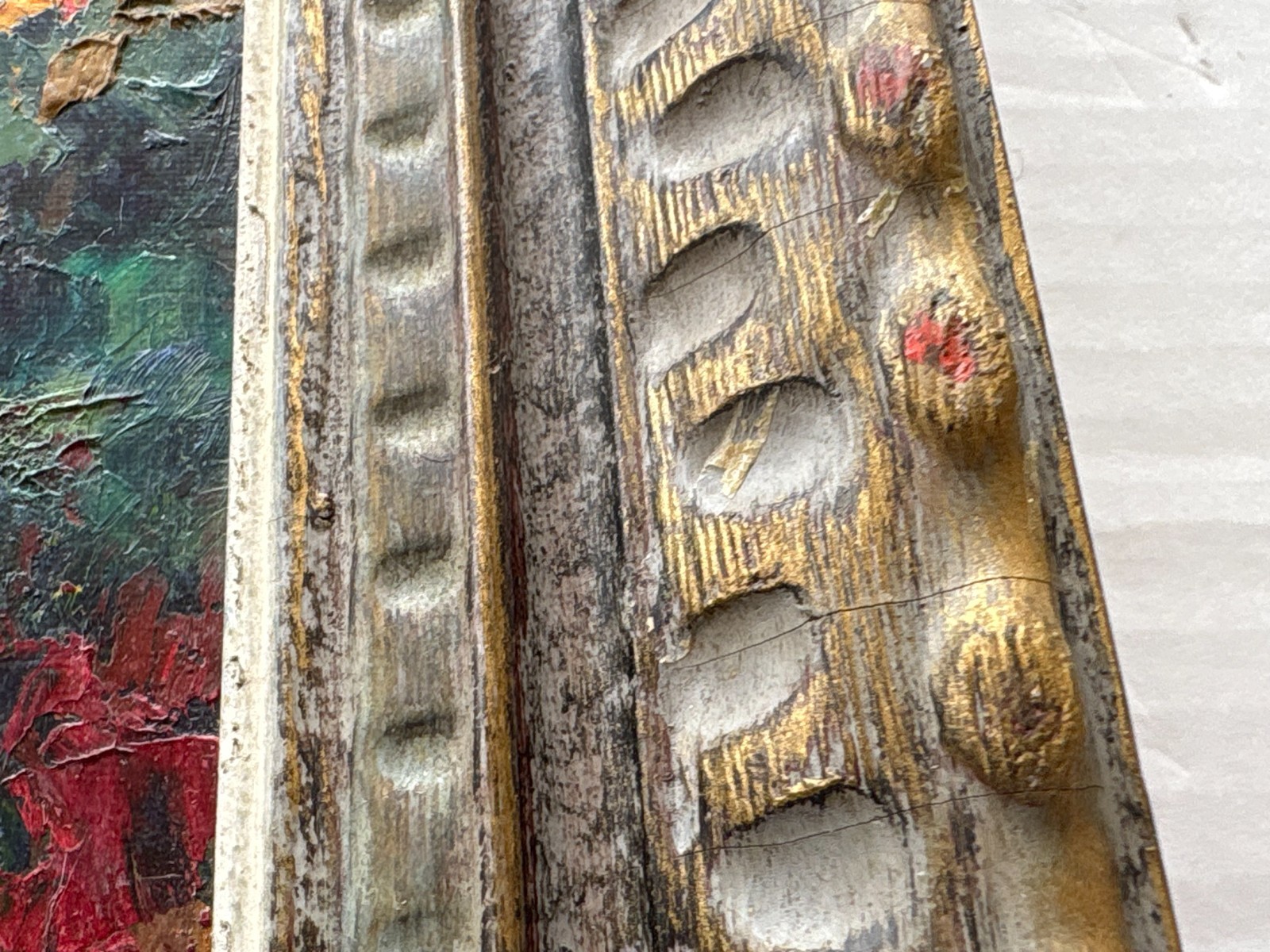 Impasto Oil Painting Ida Mindel Cohen “Boutonniere” Signed Abstract Floral MCM