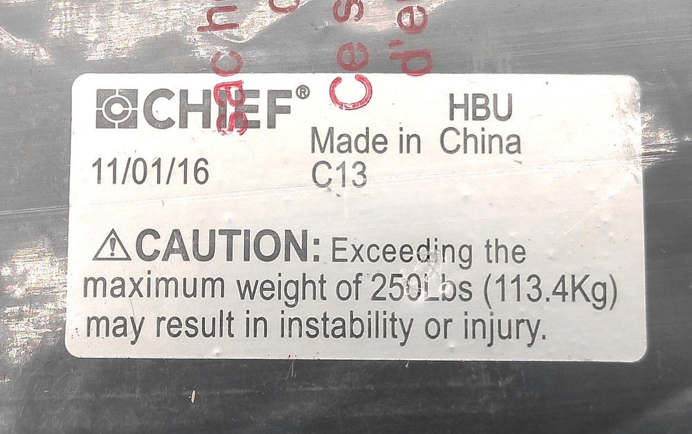 NEW CHIEF HBU UNIVERSAL HB INTERFACE BRACKET