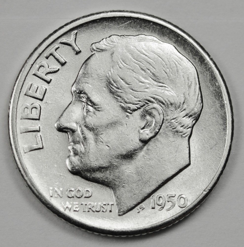 1950-s Roosevelt Dime.  High Grade.  (Inventory A)