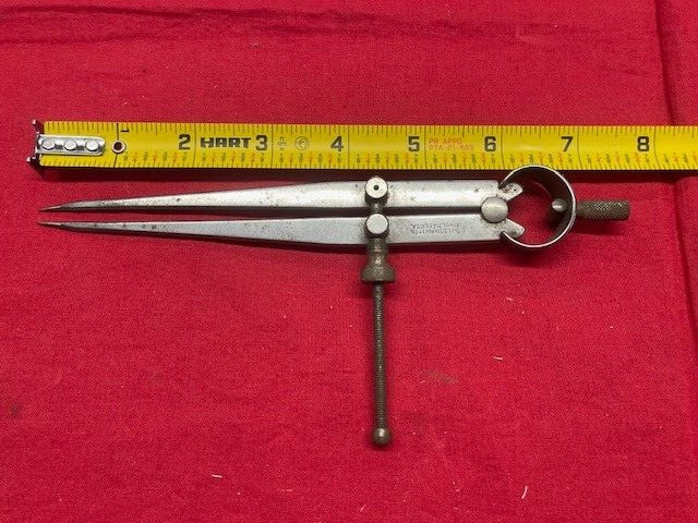 Starrett 83A-6 Yankee Spring-Type Dividers Solid Nut 6" RUSTY