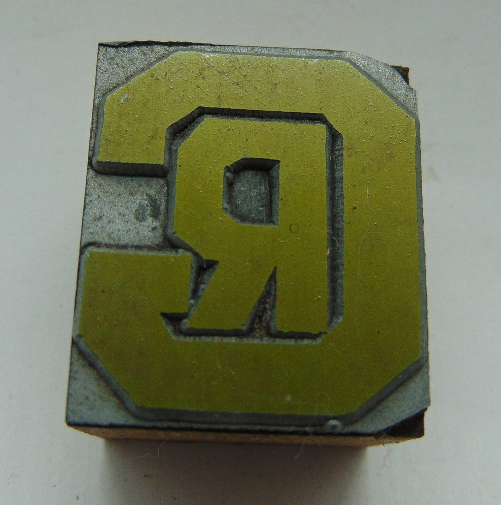 Printing Letterpress Printers Block GR Initials