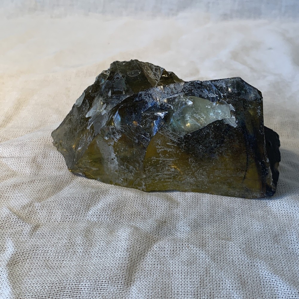 Slag Glass Rock Amber 1lb.