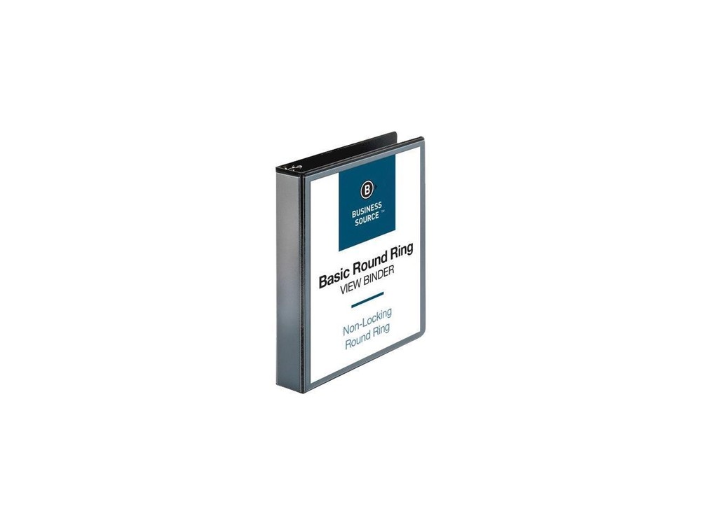 Business Source 28523BD Basic Round Ring Binders, 240-Sheet Capacity 3 Ring Fast
