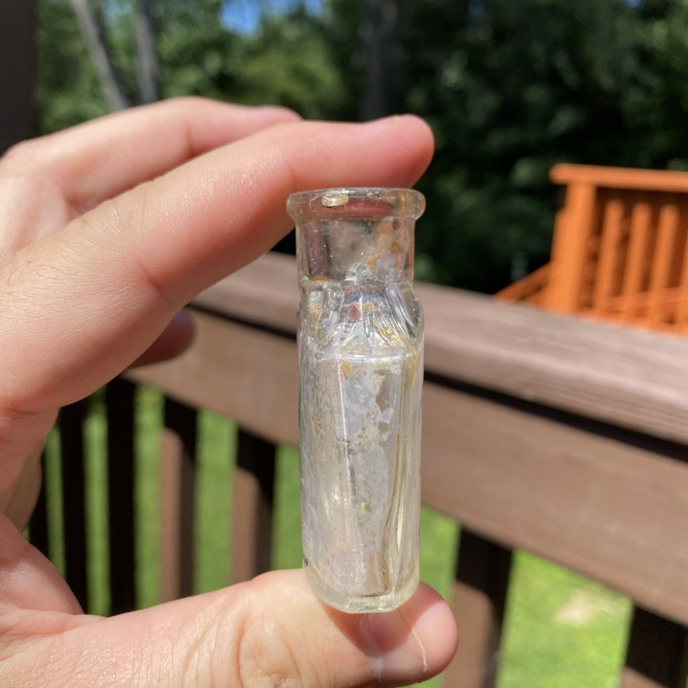 Small Iridescent Empty Perfume Bottle