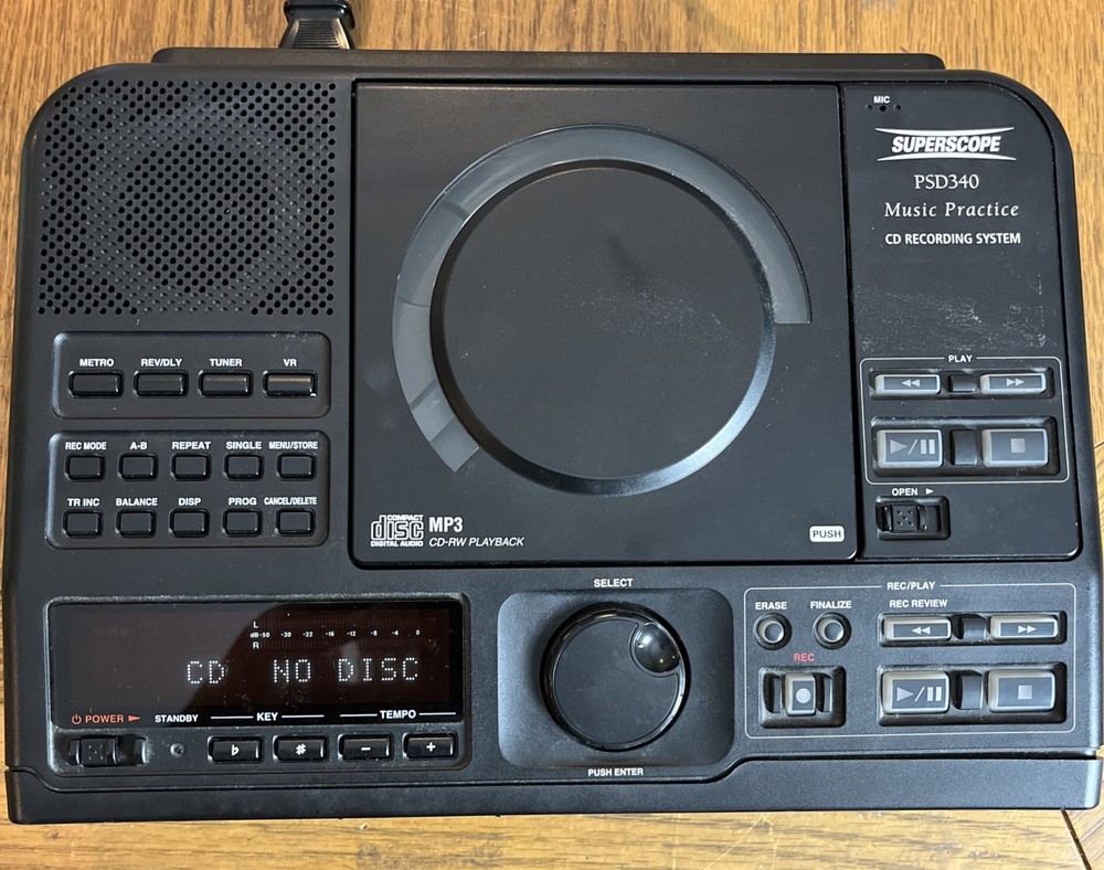 Superscope PSD340 Music Practice System POWERS ON NO REMOTE! UNTESTED