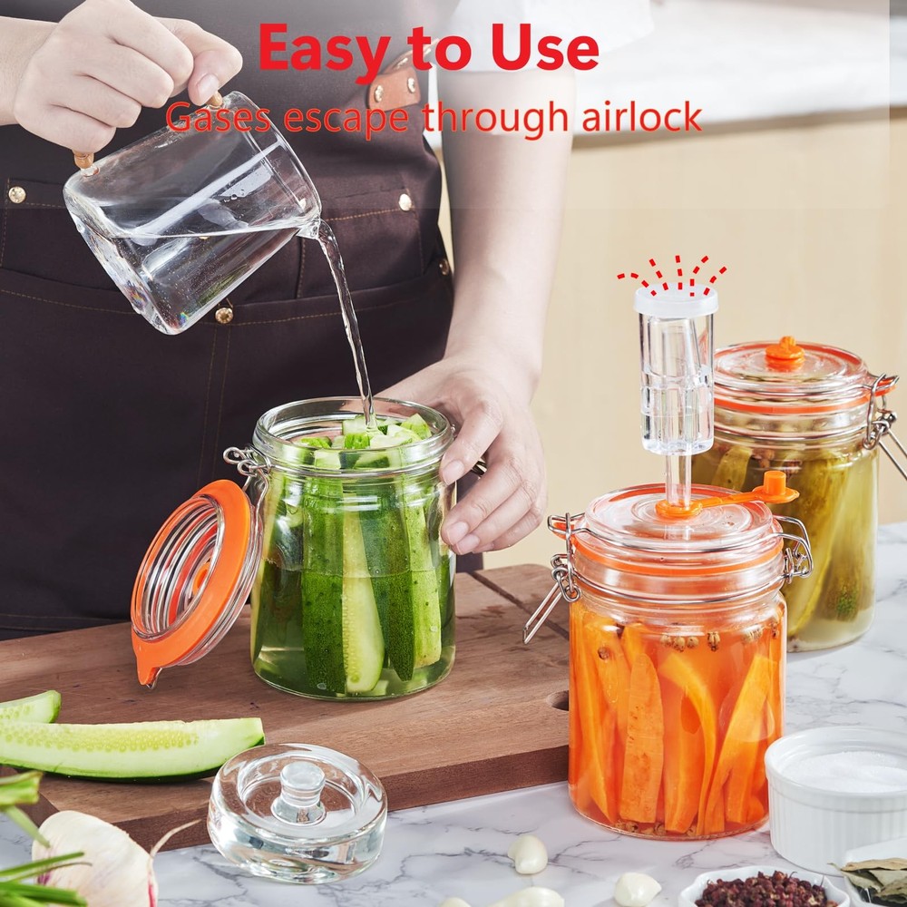 JILLMO Fermentation Jar, 700ml Fermenting Kit with Fermentation Weights and A