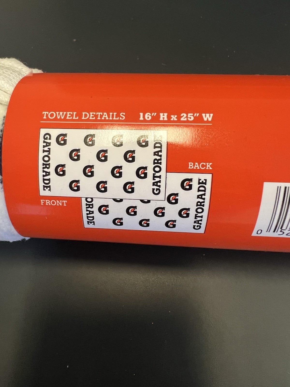 Gatorade Sideline Sports Towel 16" H X 25" W White With Gatorade Logo Print