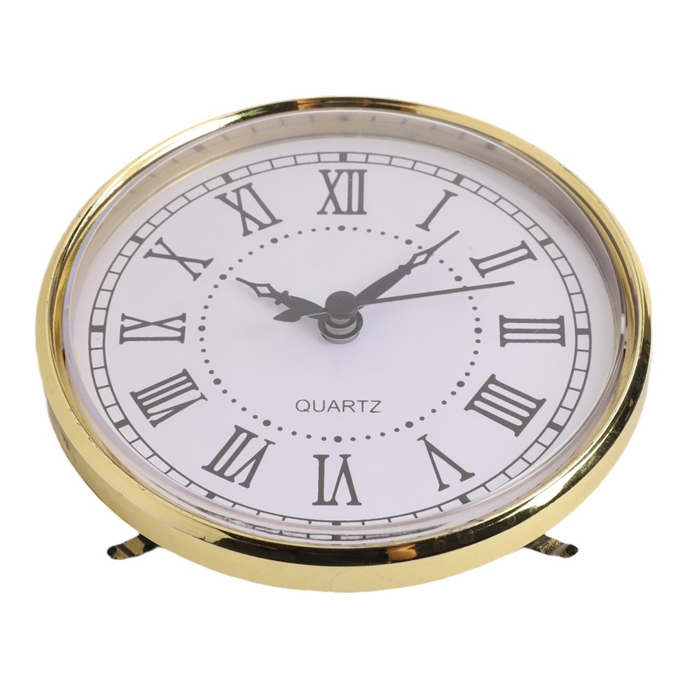 Quartz Clock Insert 110mm Diameter Gold Color Plastic Case for DIY Crafts