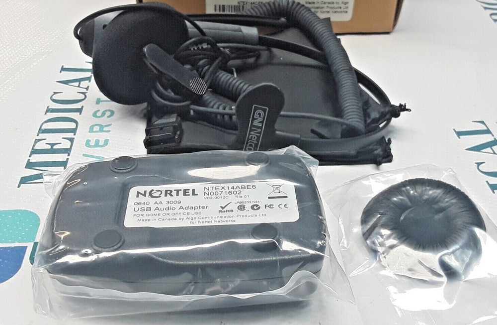 NORTEL USB AUDIO ADAPTER KIT W/MONAURAL HEADSET - NEW