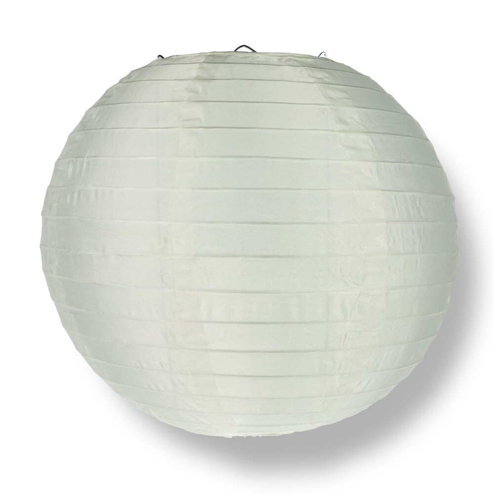 12" Beige Nylon Lantern, Durable Hanging Decoration