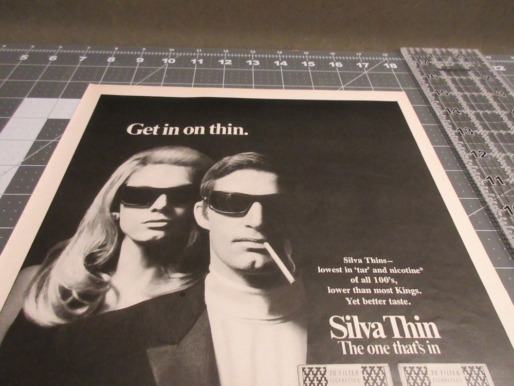 Get in on Thin, Silva Thin Cigarettes Vintage Print Ad