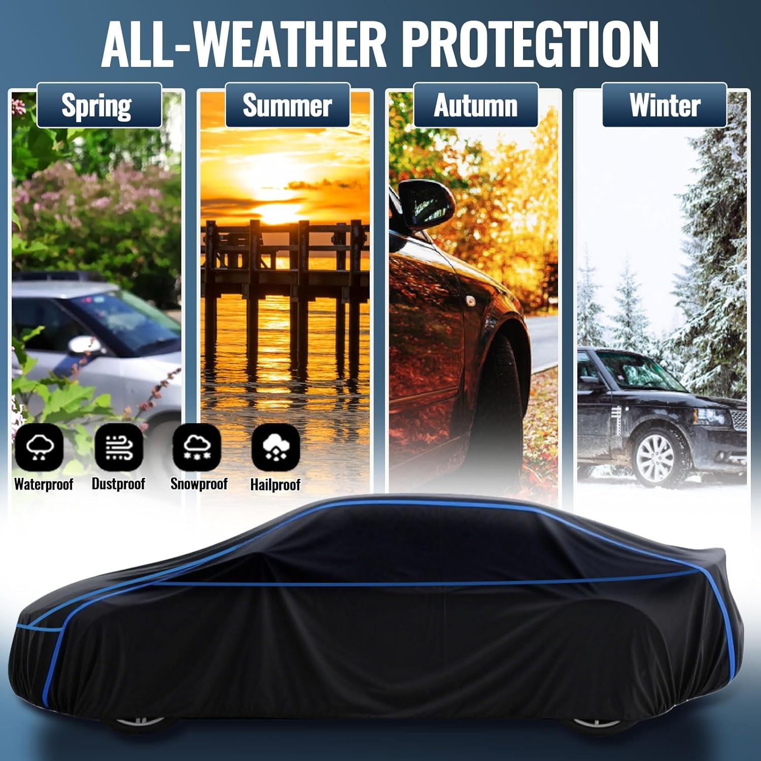Hail Protector Car Cover, Windshield Hail Protectors, Anti Hail Thickened Multi-