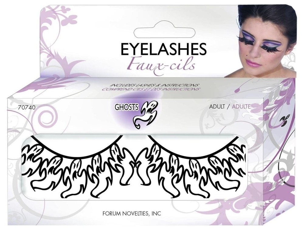 Ghost Costume Paper Eyelashes One Size