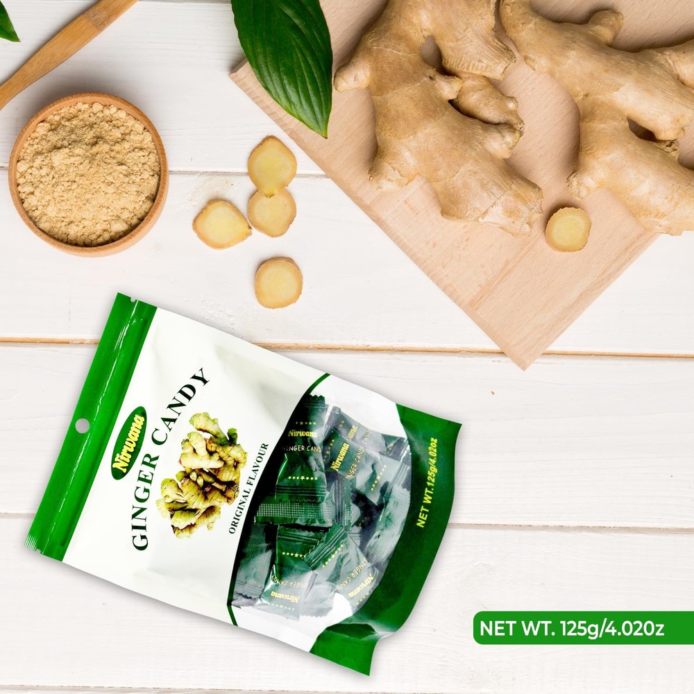 Nirwana Ginger Candy – Individually Wrapped for Freshness – Bulk 1 PACK