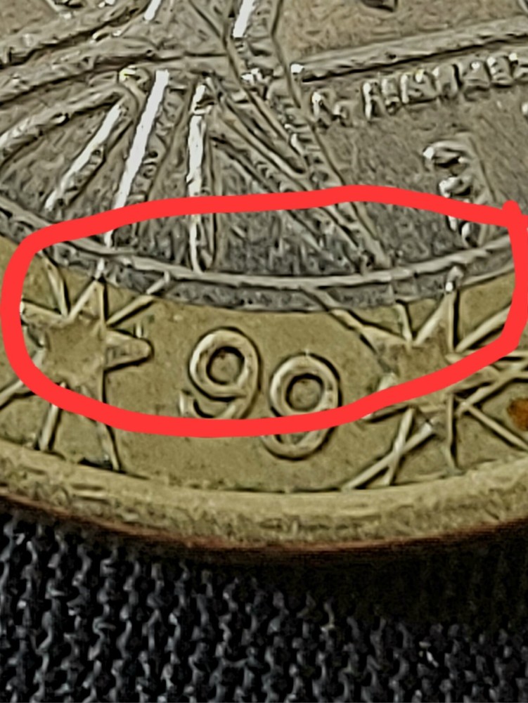 One Euro 1999 Rare liberti Egalite with mint errors.