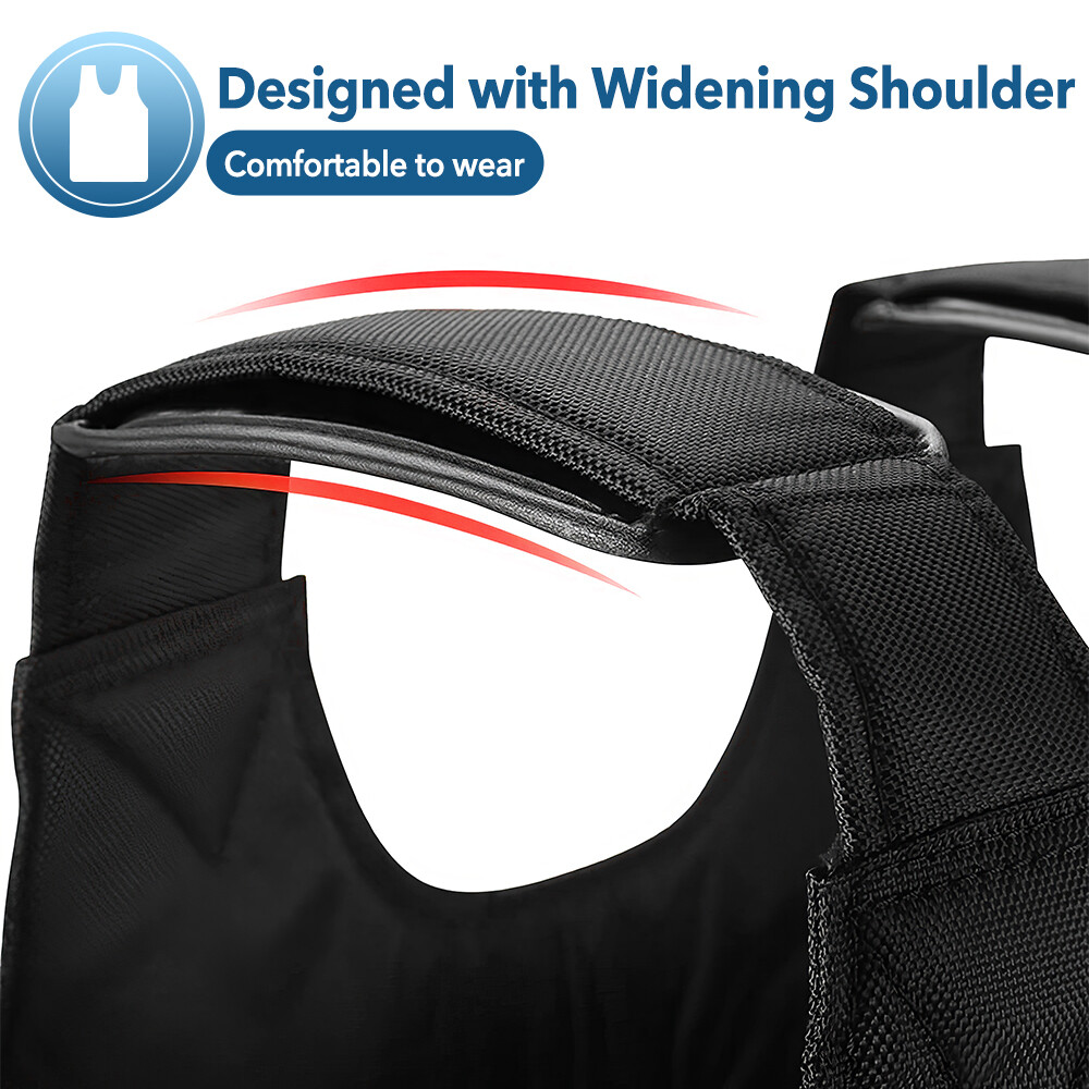 110lbs Exercise Weight Vest Weighted Adjustable Fitness Training Workout Sports