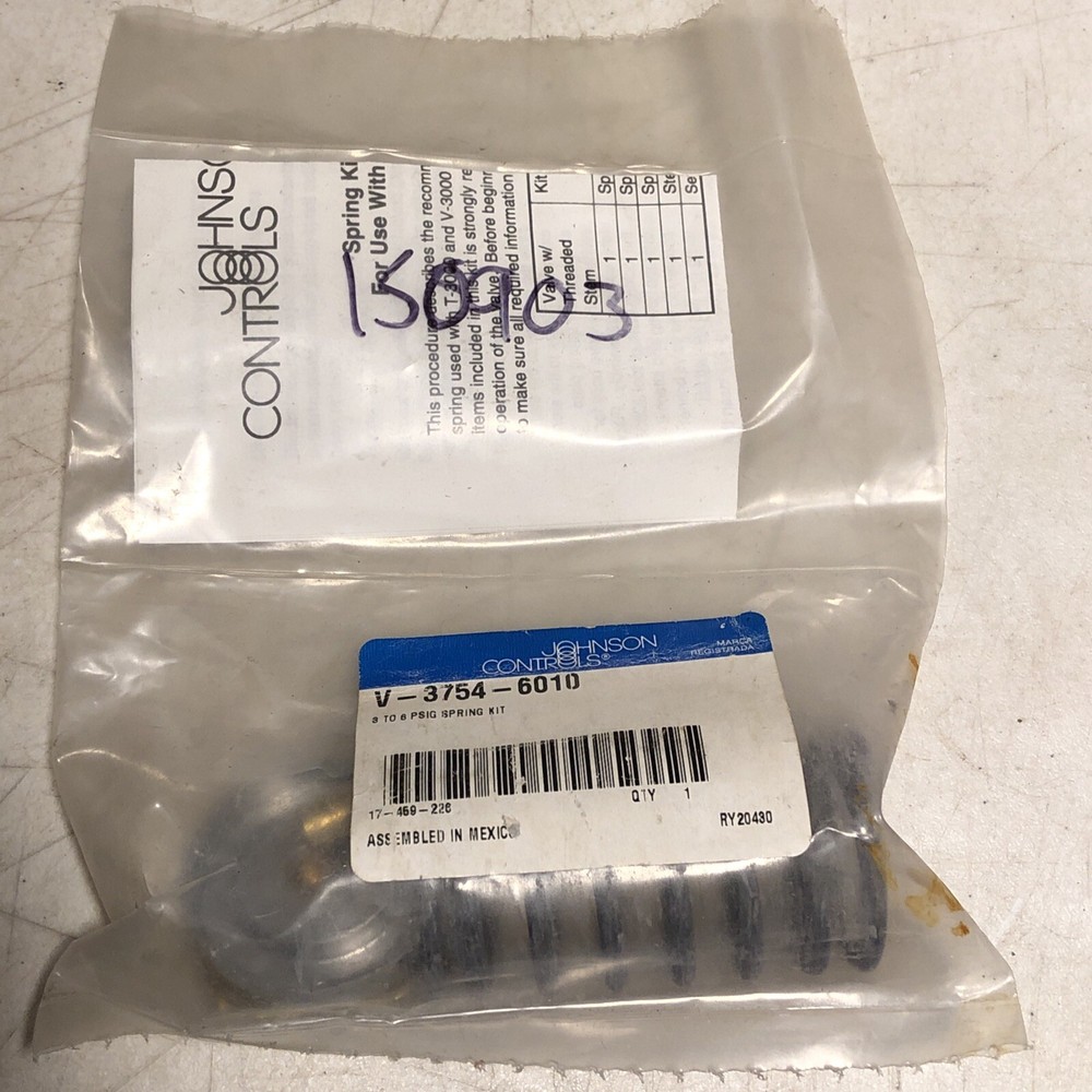 Johnson Controls V-3754-6010 Spring Kit