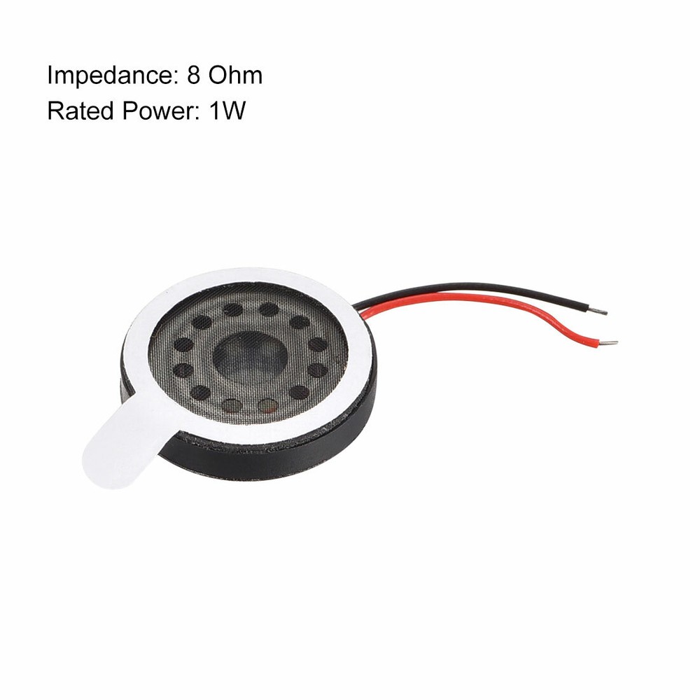 1W 8 Ohm 16mm Dia Audio Speaker with Wire for Electronic Projects