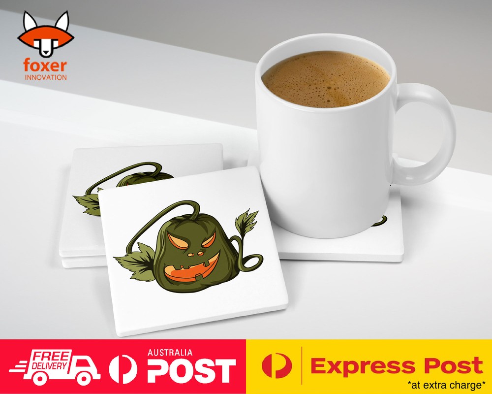 COASTER COFFEE DRINKING MAT|HALLOWEEN PUMPKIN FACE 2