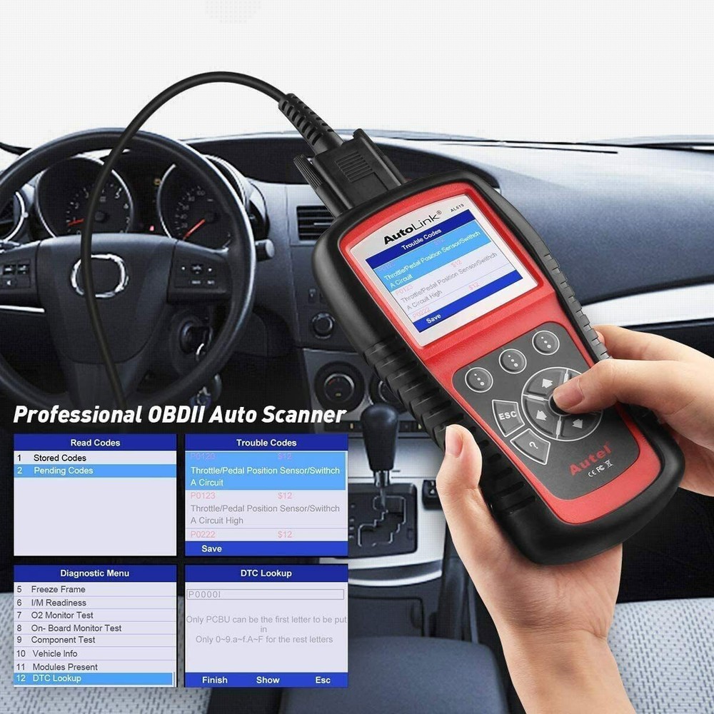 Autel AL619 OBD2 CAN ABS SRS Code Reader Scanner Auto Car Diagnostic Tool