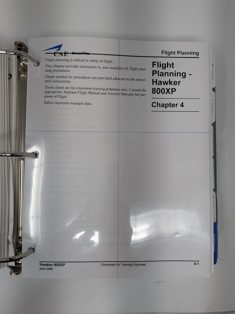 Hawker 800/800XP Initial Pilot Training Manual: reference handbook