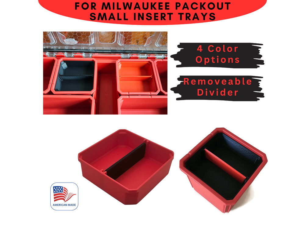 Milwaukee Packout Organizer SMALL TRAY nesting BIN INSERT W/Removable Divider